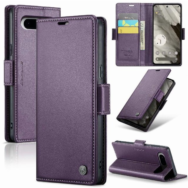 Funda tipo cartera Google Pixel 8 con cierre magnético, RFID, tarjetero, soporte, carga inalámbrica