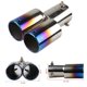 thumbnail image 1 of Universal Exhaust Muffler Tip Round Pipe Stainless Steel Chrome Plated Car Pipe Tip Car External Muffler~14071, 1 of 1