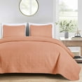 thumbnail image 2 of Chezmoi Collection Luca 3-Piece Oversized Bedspread Set, Queen Size, Salmon, Summer Quilt Lightweight Microfiber Bedspread 100 x 106, Floral Medallion Pattern Coverlet for All Season, 2 of 9