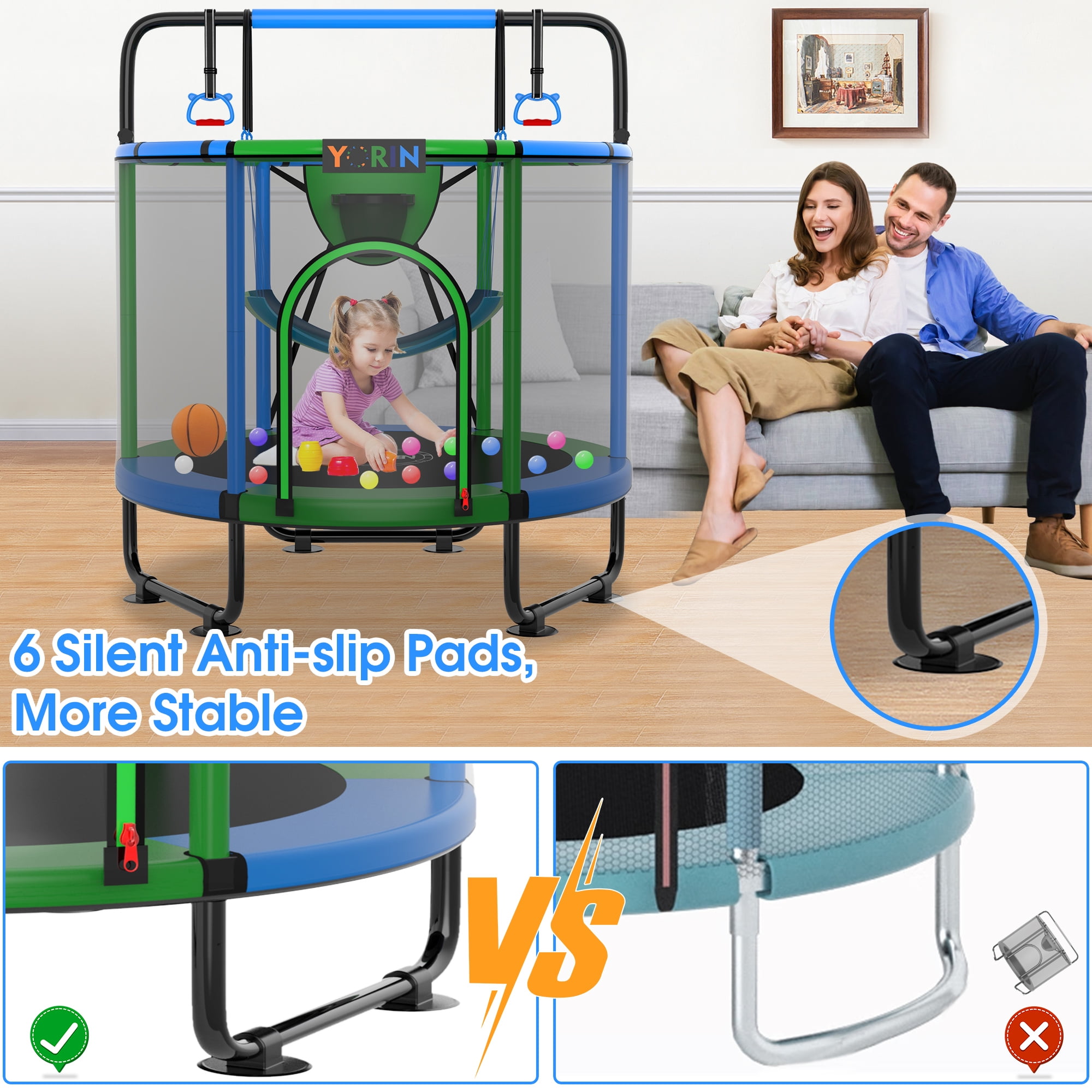 Walmart Black Friday Deals 2025 - YORIN Trampoline for Kids, 55