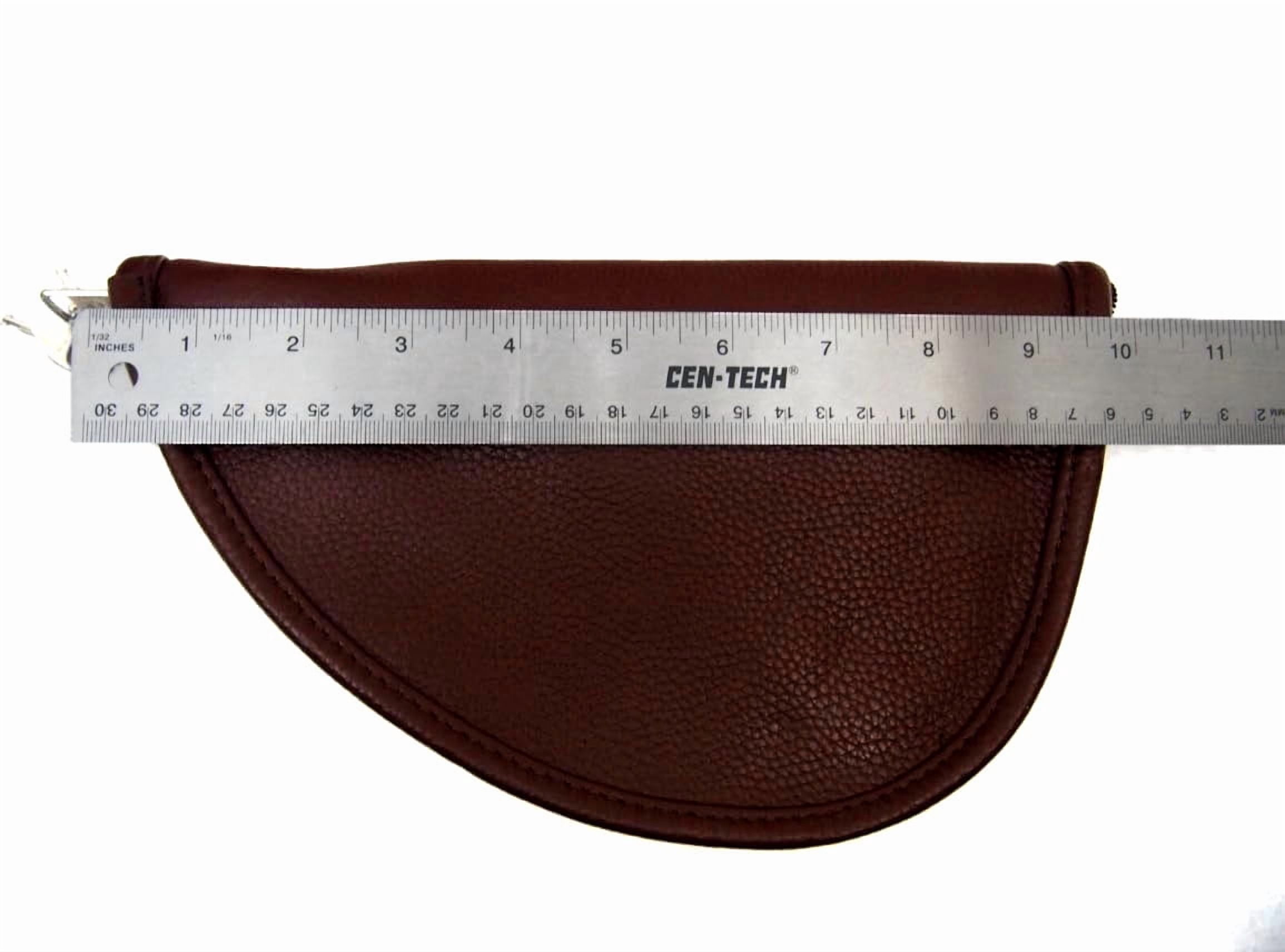 outROAR Gear Pistol Soft Case Leather Gun Rug Handgun Storage for Hunting Shooting Range Sports, Small, Brown