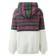 thumbnail image 5 of Puntoco Moda Mujer Cremallera Cuello en V Jersey tops Blusa de manga larga con capucha Sudadera Puntoco Puntoco-2617, 5 of 6