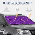 thumbnail image 4 of Daiia Purple Glitter 2PCS Car Windshield Sun Shade, Foldable Sun Shield for Car Front Window, Auto Sun Blocker Visor Protector Universal for Truck SUV Pickup-Large, 4 of 7