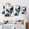 thumbnail image 4 of Designart Abstract Geode Gold And Blue Marble Shape III Canvas Wall Art, 4 of 5