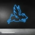 thumbnail image 2 of Glowneon Flying Pig Neon Sign, Flying Pig Led Light, Handmade Flying Pig Led Sign, Flying Pig Line, 2 of 4