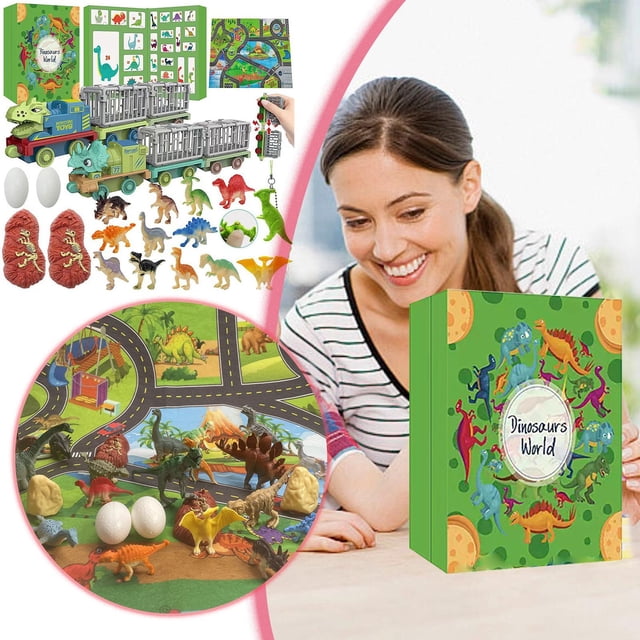 Christmas Countdown Dinosaur Advent Calendar Dinosaur Advent Calendar For Dinosaur Enthusiasts Kids And Collectors 1 Set Christmas Dinosaur Toy Timer Dice Calm down Timer for Kids Large Hour Glass