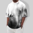 thumbnail image 2 of Summer Men's Popular T-shirt Printed Round Neck Short Sleeve T-shirt XL, 2 of 5