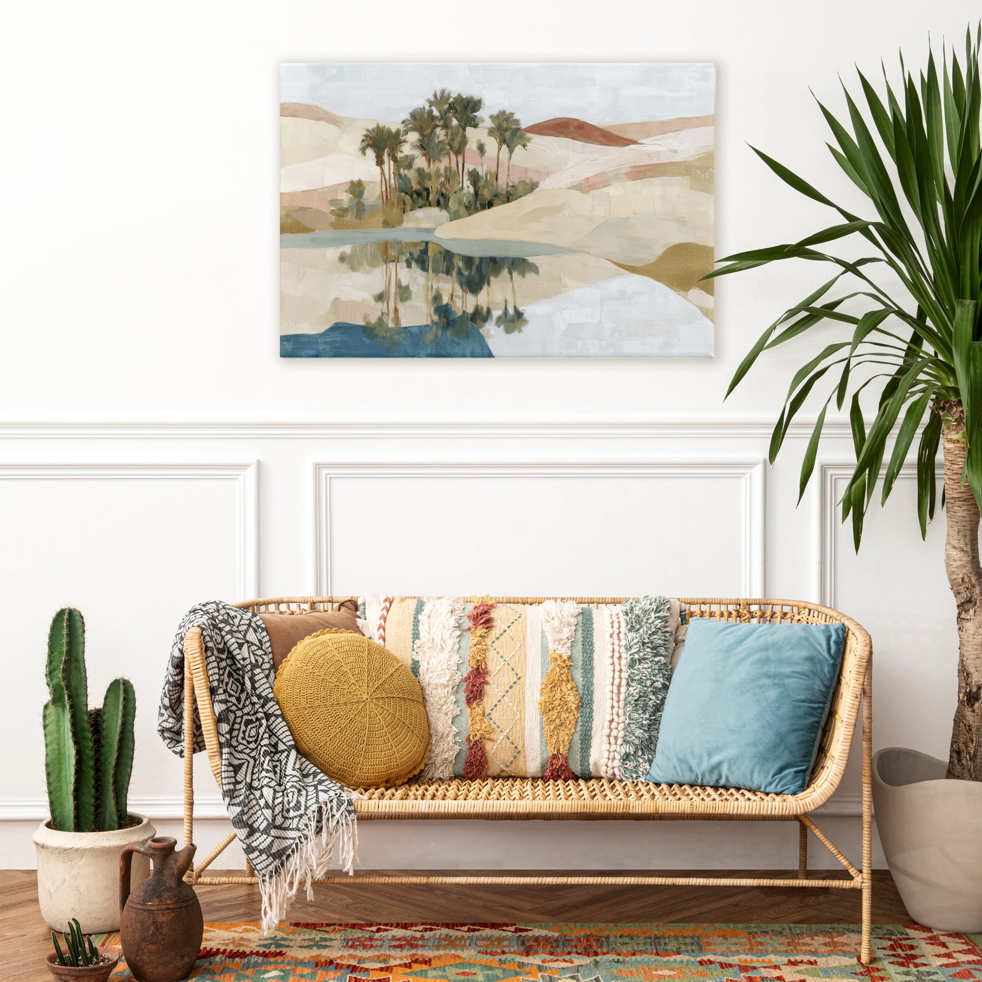Stupell Industries Desert Oasis with Palm Reflection Canvas Wall Art, design by Chromatic Storm Studio