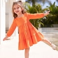 thumbnail image 3 of Vividxx Toddler Girl Dress Long Sleeve Fall Dress Ruffle A-Line Cute Casual Dress Solid Color Daily Wear Party 3-4 Years, 3 of 5