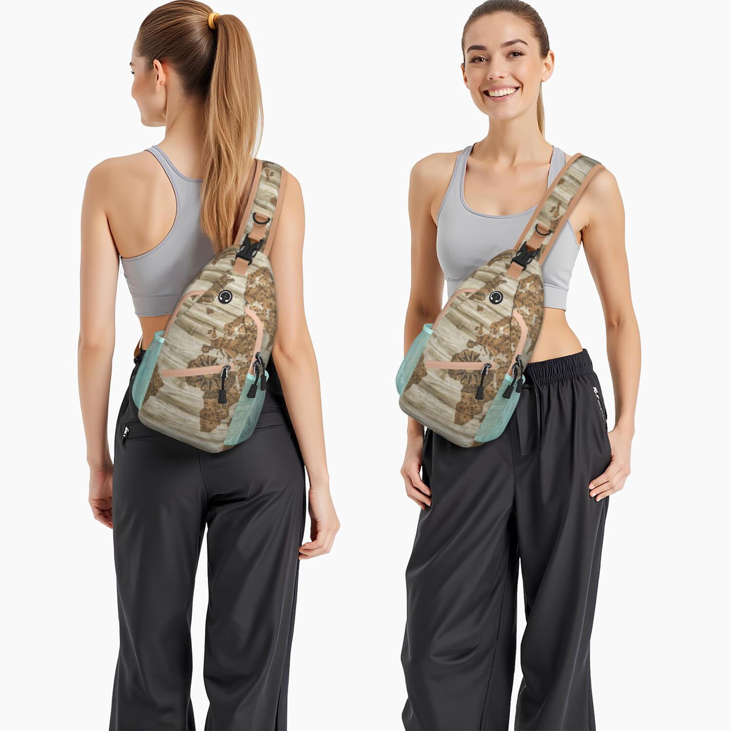 Tractor Print Sling Bag for Outdoor Enthusiasts Lightweight & Organized Design Perfect for Travel & Casual Urban Use