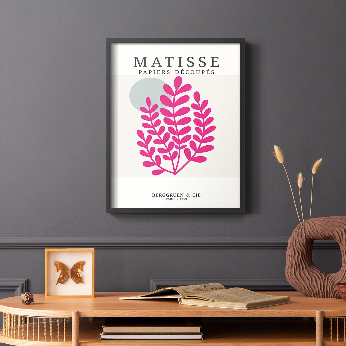 Matisse CDXXI in Black Solid Wood Framed Print No Nail Hanging