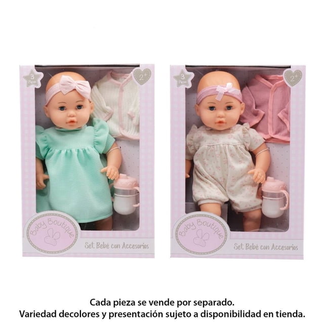 Set de bebé Baby Boutique Diseño de Bebé con Accesorios Multicolor 3 Piezas Varios modelos 1 pieza