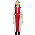 thumbnail image 2 of Phagun Tunique en Coton pour Femmes Kurta Droite Blouse d'Été Décontractée avec Col Chinois, 2 of 7