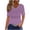 Purple 1, variant on Women's Tops Summer Casual V Neck Short Sleeve Tunic Shirts Loose Striped Print Soft Comfortable Tee (XL, Purple 1)