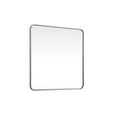 thumbnail image 5 of Elegant Decor Soft corner metal square mirror 30x30 inch in Silver, 5 of 10
