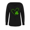thumbnail image 3 of Wdfiry St. Patrick's Day Clothing Womens Casual St. Patricks Day Print Top Long Sleeve V Neck T-shirt Top, 3 of 3