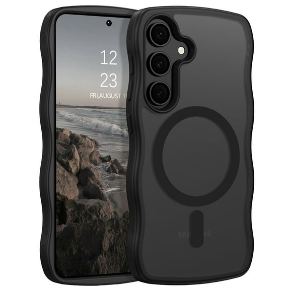 DUEDUE Samsung Galaxy S25 / Galaxy S24 Case 6.2", Compatible With MagSafe, Magnetic Slim Matte Shockproof Case for Samsung Galaxy S25/S24 , Black