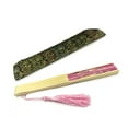 thumbnail image 3 of Wrapables® Silk Handheld Folding Fan with Tassel and Protective Sleeve, Butterflies and Blossoms, 3 of 4