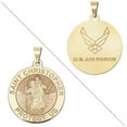 thumbnail image 2 of Picturesongold.Com Saint Christopher Doubledside Air Force Medal Female Adult-3/4 in Sterling Silver, 2 of 4