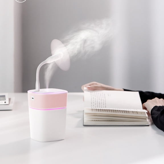 Oggfader Humidifier for Room Bonsai Grass Humidifier USB Home Desktop Office Mini Four In One Car Humidifier Pink