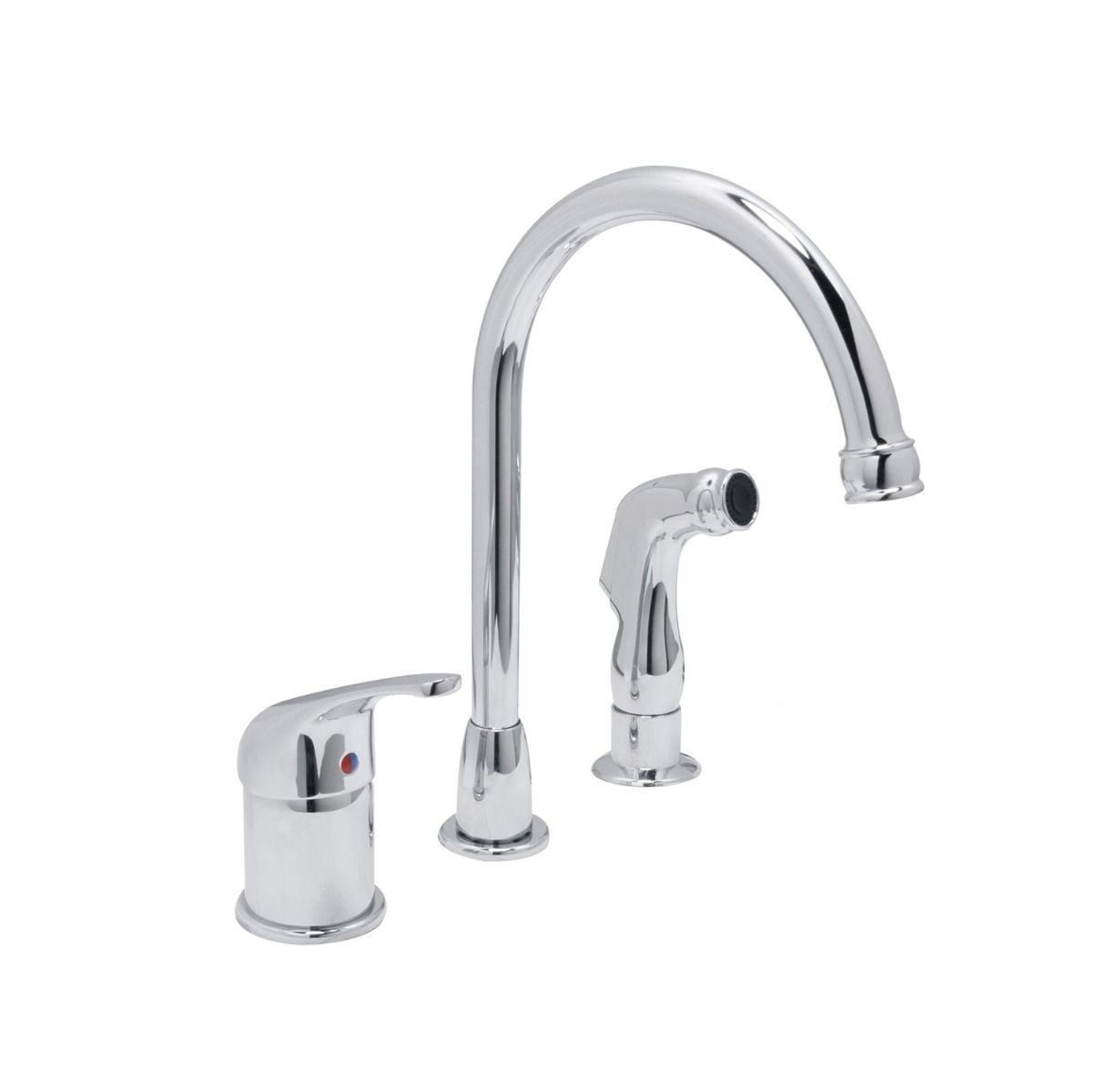 Single Control Kitchen Faucet with Side Sprayer Huntington Brass