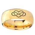 thumbnail image 2 of Infinity Love 8MM Dome Gold Plated Tungsten Men Ring, 2 of 2