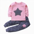 thumbnail image 4 of TOWED22 Toddler Baby Boy Outfit Set 2Pcs Printed Long Sleeve Cotton Tee and Pants Round Neck Elastic Waist Casual Winter Clothes(Pink,6-7 Y), 4 of 6
