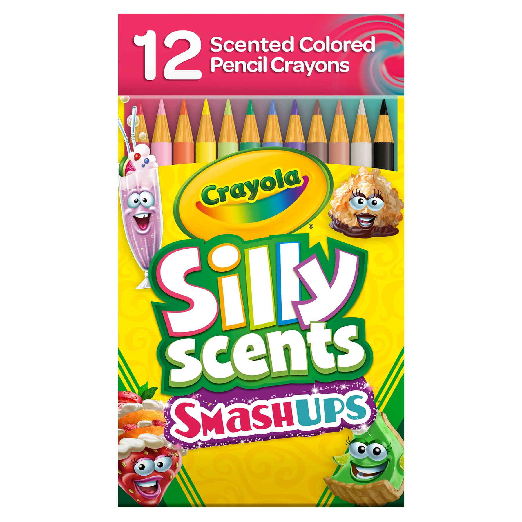 Crayola Silly Scents Smash Ups Colored Pencils, 12 Per Pack, 6 Packs