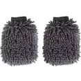 thumbnail image 2 of Microfiber Wash Mitt, Scratch-Free Finish Car Cleaning Mitts With Elastic Cuff Wrist, Dual-Use Mitts Waterproof Layers, Thick Absorbent Microfiber Mitts, Premium Chenille, 2 of 8