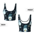 thumbnail image 6 of Uemuo Gnome and Snowflakes Pattern Women's Sports Bra - High Impact Support, Breathable, and Comfortable Athletic Bra for Running, Yoga, and Workouts, 6 of 9