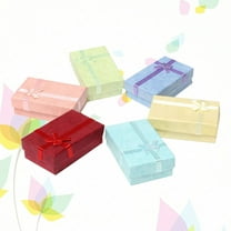 6pcs Bowknot Wrapping Box Small Gift Packing Box for Earrings Bracelets Rings Jewelry ( Color)