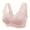 Pink, variant on purcolt Front Closure Wire Free Bras for Women, Plus Size Comfort Push Up Bra Full-Coverage Wireless Brassiere Lightly Lined Breathable Bralettes Non-Adjustable Lingerie Everyday Underwear