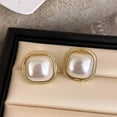 thumbnail image 5 of French retro pearl earrings high-end earrings 2024 new light luxury niche earrings temperament earrings, 5 of 75