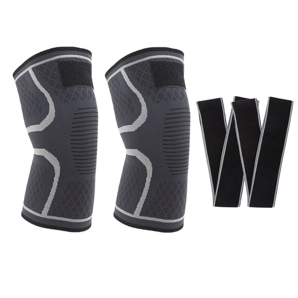 2 rodilleras de nailon transpirables para hombre y mujer, rodilleras de compresión para aliviar el dolor y correr, talla M (60-70 kg)