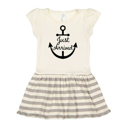 

Inktastic Just Arrived New Baby Nautical Anchor Gift Toddler Girl Dress