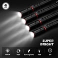 thumbnail image 2 of FORTO Rechargeable Pen Light Flashlight, 400 Lumens Small Pocket Flashlight with Clip, IP67 Waterproof, 2 Light Modes, 3-Color Battery Indicator, Type-C Charging, for Inspection,Emergency (Black), 2 of 8