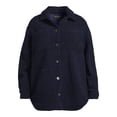 thumbnail image 5 of Jason Maxwell Women’s and Women’s Plus Size Faux Shearling Button Down Shacket, Sizes S-3X, 5 of 5