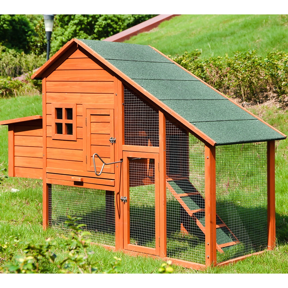 Lowestbest Wooden Pet House, Pet Rabbit Bunny Hutch, Chicken Coop for Small Animals