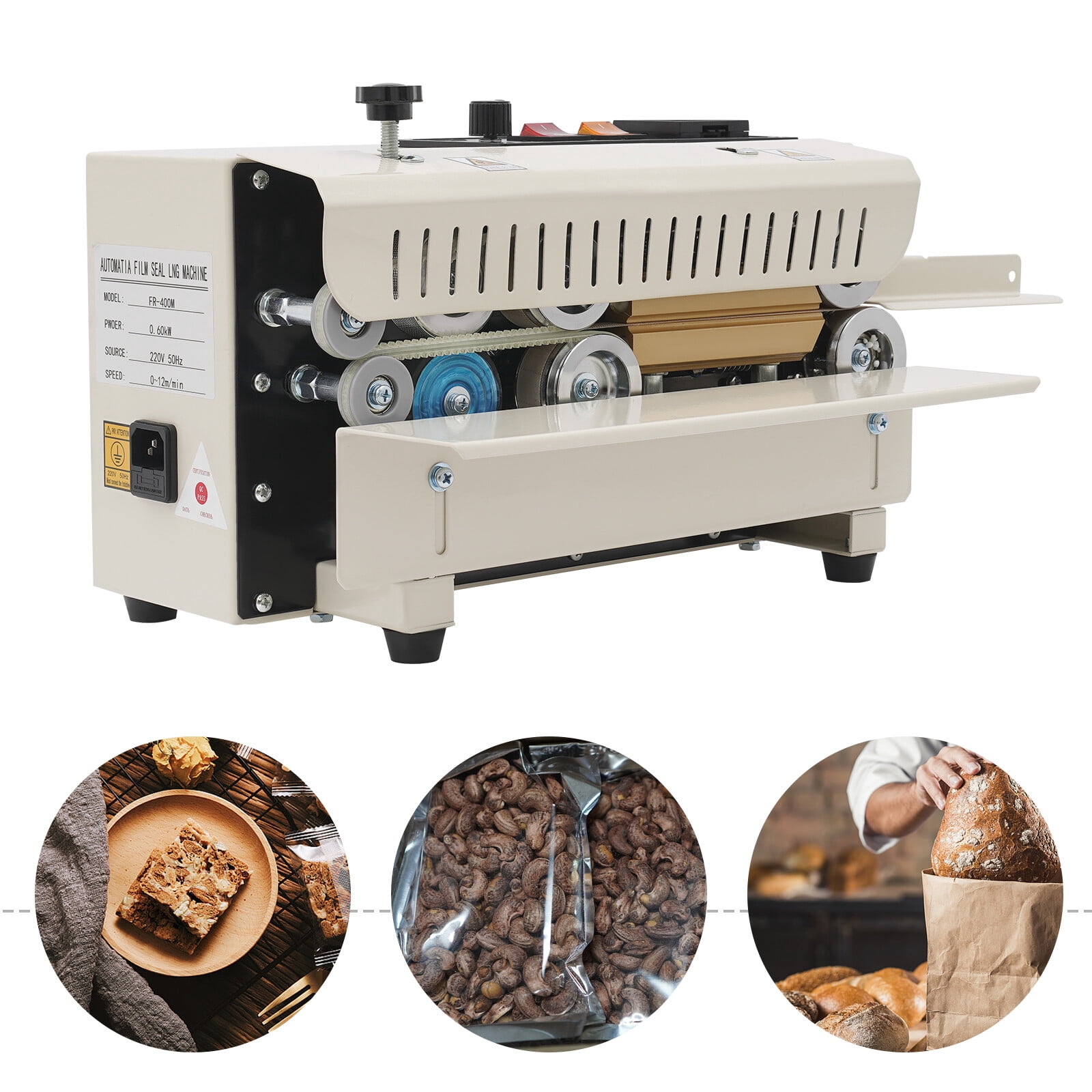 Vacuum Sealers, Automatic Continuous Bag Sealer, Commercial Sealing Machine, Iron & Stainless Steel, for Food Packaging, Factory