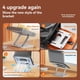 thumbnail image 5 of Soporte de aleación de aluminio ajustable para tabletas y portátiles de hasta 17 pulgadas, soporte de refrigeración plegable portátil plateado, 5 of 8