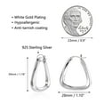 thumbnail image 5 of Lancharmed White Gold Plated Earrings for Mother,Twisted Trapezoidal Geometry Earring Gifts for Couples, 5 of 8