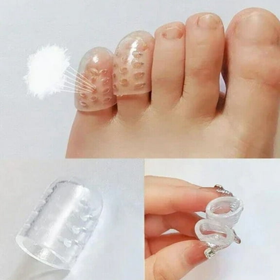 10PC Little Toe Protectors, Silicone Toe Caps Anti-Friction Breathable Toe Protector Prevents Blisters