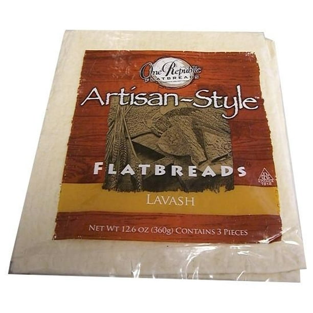 Lavash Flatbread, ArtisanStyle (One Republic) 12.6 oz (360g) Walmart