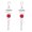 Red, variant on Stainless Steel Gazing Ball Spiral Tail Wind Spinner Stabilizer, 7.1 x 1.6 Inches Lake Blue Rotating Spiral Wind Chime Hanging Lawn Decoration 2-Pcs