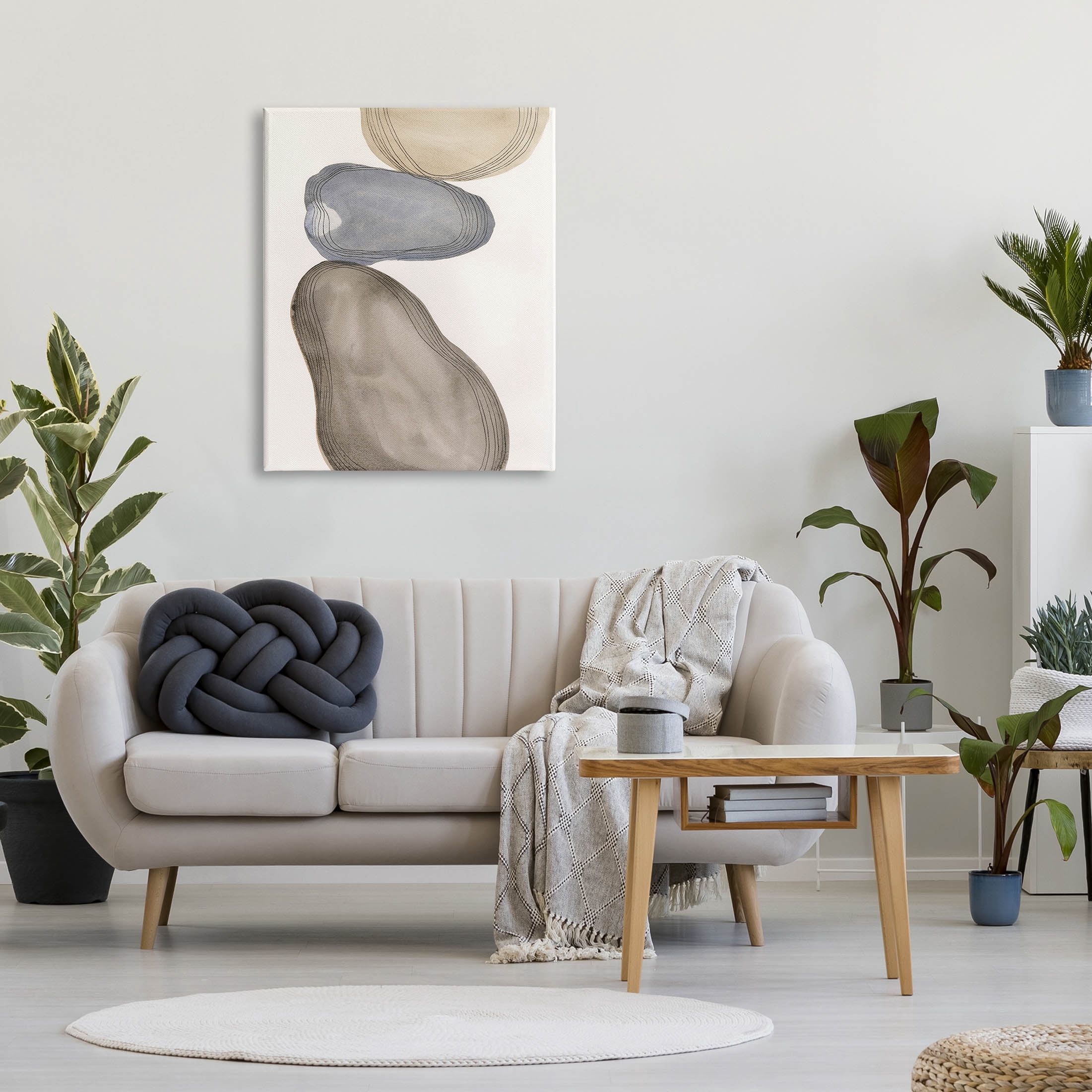 Stupell Industries Modern Geometric Shapes Composition Graphic Art Gallery Wrapped Canvas Print Wall Art, Design by Laura Marr