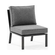Maykoosh Baroque Brilliance Outdoor Metal Sectional Center Chair Charcoal/Matte Black