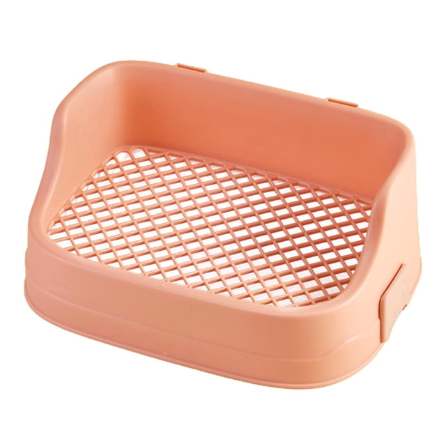 Jaula para conejos con deflector alto, accesorios para jaulas de mascotas, inodoros para conejos de Guinea Rosa