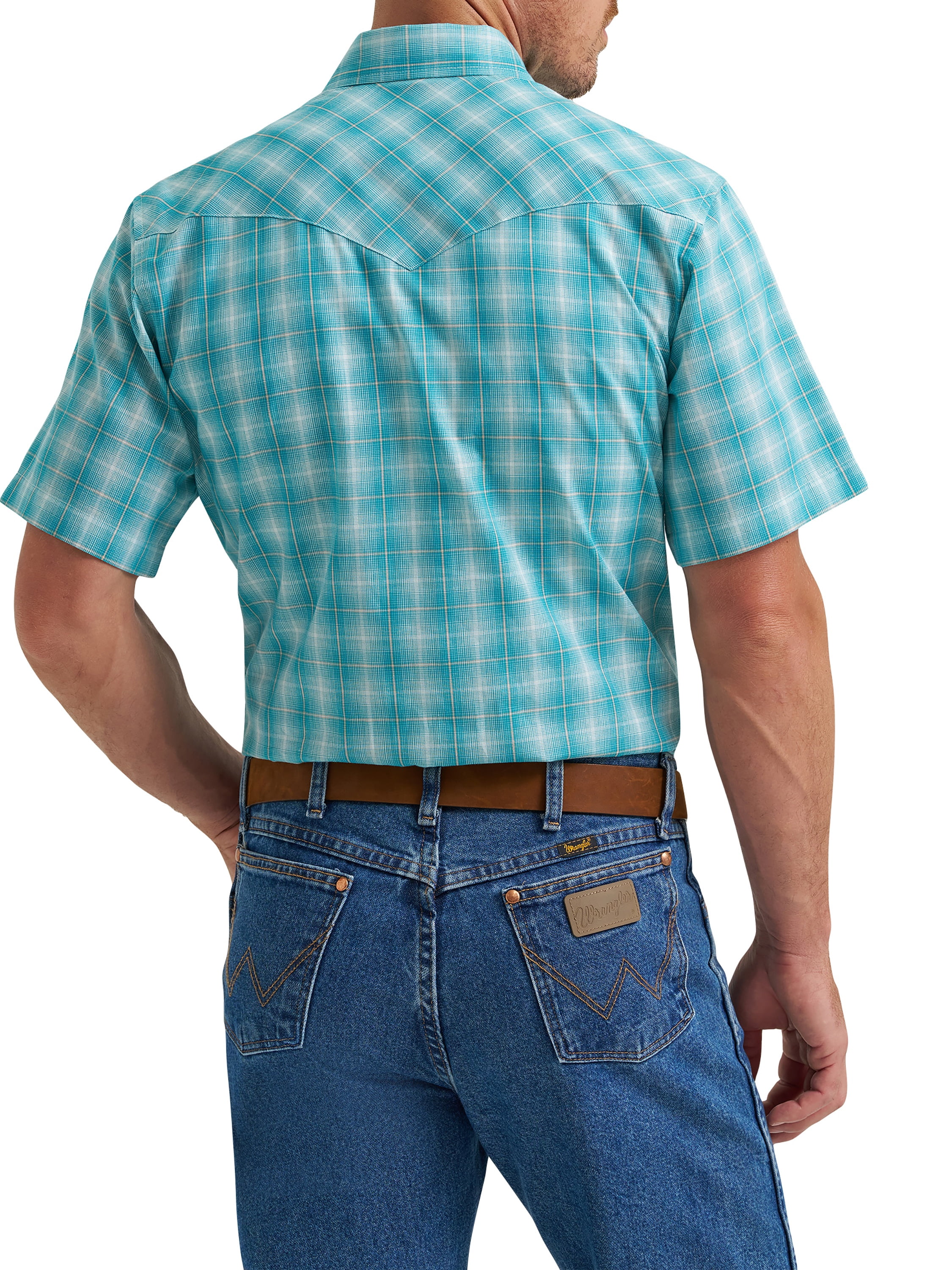 Wrangler® Men's and Big Men's Regular Fit Short Sleeve Western Shirt, Sizes S-5XL