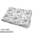 thumbnail image 5 of Floral Floor Pillow Lounger Cover, Monochrome Petals Traditional Nature Influences Essence Art Print, Nap Mat Printed Fabric Case for 5 Pillows, 88" x 27", Dimgray, by Ambesonne, 5 of 5