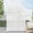 White, variant on MAYEERTY 72x47x16 Inch Brown Louvered Arched Galvanized Steel Privacy Screen, 3 Piece Set for Outdoor Street